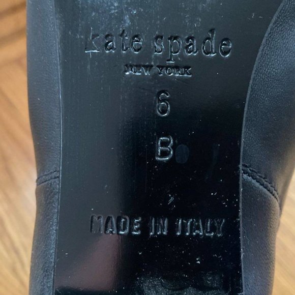 kate spade orna black leather boots size 6 nwt - Picture 7 of 7